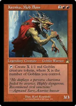 Krenko, Mob Boss Retro Frame Ravnica Remastered NM MTG - Image 1