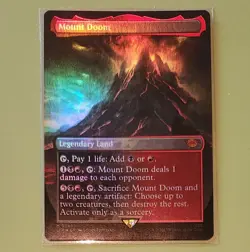 Mount Doom - Borderless Foil Mythic - Lord of the Rings LoTR - MtG #343 NM - Image 1