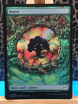 MTG - Forest. Tarkir: Dragonstorm. Foil Common - Full Art - Dragon Eye Land. 291 - Image 1