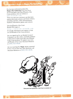 Vintage Magic The Gathering 1998 Retailers Guide To Selling Wizards of the Coast - Image 2