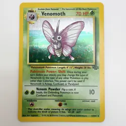 Pokemon TCG - Venomoth - Jungle 13/64 Holo Unlimited Holo Rare LP - Image 1