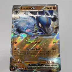 Lucario ex 51/131 2025 Pokemon Scarlet & Violet Prismatic Evolutions NM - Image 3