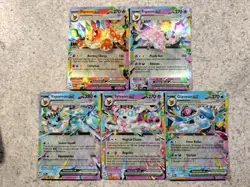 POKEMON PRISMATIC EVOLUTIONS EX LOT OF 5 ESPEON FLAREON SYLVEON GLACEON VAPOREON - Image 1
