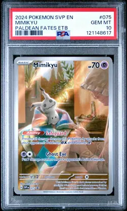 2024 POKEMON SVP EN-SV BLACK STAR PROMO #075 MIMIKYU PSA 10 - Image 1