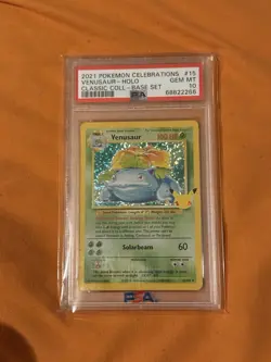 Pokemon 2021 Celebrations Venusaur Holo Base Set PSA 10 Classic Collection - Image 1