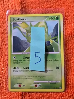 2008 Pokemon Diamond and Pearl Stormfront #49 Scyther, U, NF/H, cd5 - Image 3