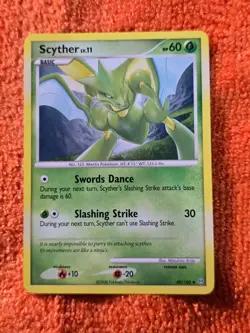 2008 Pokemon Diamond and Pearl Stormfront #49 Scyther, U, NF/H, cd6 - Image 1