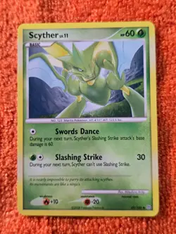 2008 Pokemon Diamond and Pearl Stormfront #49 Scyther, U, NF/H, cd2 - Image 1