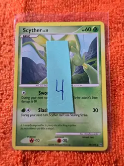 2008 Pokemon Diamond and Pearl Stormfront #49 Scyther, U, NF/H, cd4 - Image 3