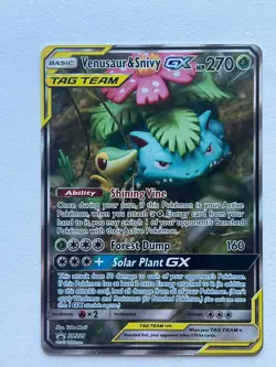 Pokemon TCG Venusaur Snivy Tag Team SET Promo SM299 and Cosmic Eclipse 249/236 - Image 3