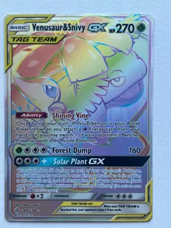 Pokemon TCG Venusaur Snivy Tag Team SET Promo SM299 and Cosmic Eclipse 249/236 - Image 4