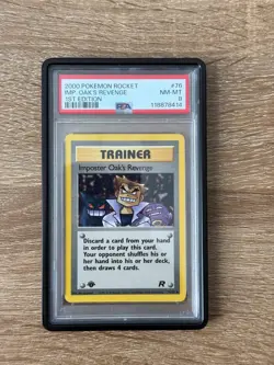 IMPOSTER OAK'S REVENGE 2000 Pokemon Rocket 1st Edition #76 PSA 8 - Image 1