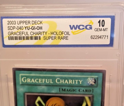 SDP-040 Super Rare 2003 Upper Deck Yu-Gi-Oh Graceful Charity HOLO Graded Mint 10 - Image 3