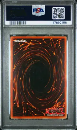 2002 Yu-Gi-Oh! Dark Hole Legend of Blue Eyes LOB Unlimited Super Rare PSA 6 - Image 2