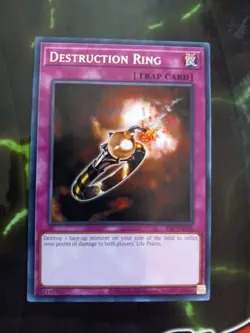 YuGiOh! - Destruction Ring IOC-EN101 Rare 25th Anniversary Edition Near Mint - Image 1