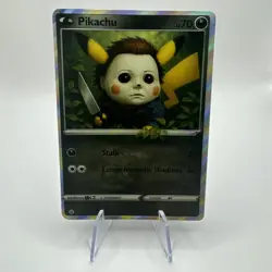 Michael Myers x Pikachu Custom Fan Art Card - Image 1