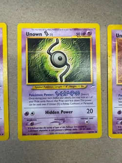 Neo Destiny Unown Character TCG Pokemon Card Lot 58/105 86/105 87/105 - Image 3