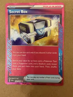 Pokemon TCG Secret Box 163/167 Twilight Masquerade Ace Holo Card - Image 1