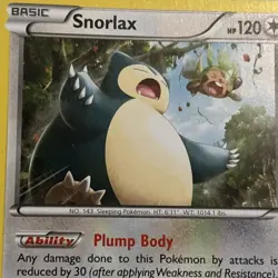 Pokemon TCG Snorlax 118/162 XY Breakthrough Regular Uncommon Card - Image 2