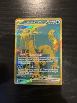 Pokemon Card Chien-Pao ex 242/091 Hyper Rare Paldean Fates Near Mint - Image 1