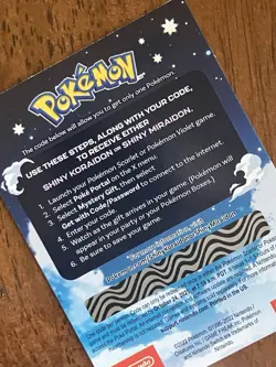 Shiny Koraidon & Shiny Moraidon GameStop Pokemon Code Card UNSCRATCHED Unused - Image 2