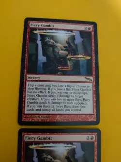 Fiery Gambit x2 Sorcery rare MTG Card. Mirrodin. - Image 3