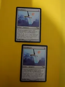 Wolrdslayer x2 rare artifact equipment MTG 2 Card. Mirrodin. - Image 1
