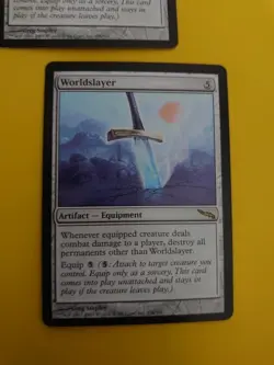 Wolrdslayer x2 rare artifact equipment MTG 2 Card. Mirrodin. - Image 2