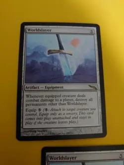 Wolrdslayer x2 rare artifact equipment MTG 2 Card. Mirrodin. - Image 4