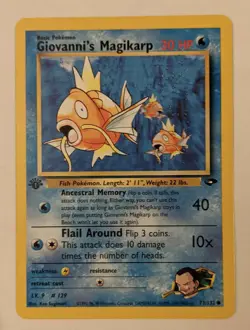 Giovanni's Magikarp 1st Edition 2000 Gym Challenge Set Pokemon Card 73/132 NM - Image 1