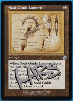 Soul-Guide Lantern (Schematic) Brothers War Retro Artifacts NM SIGNED (505015) - Image 1