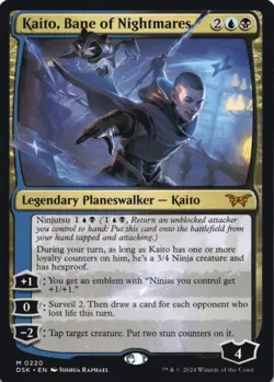 MTG Kaito, Bane of Nightmares Normal NM Duskmourn: House of Horror Magic 220 - Image 1
