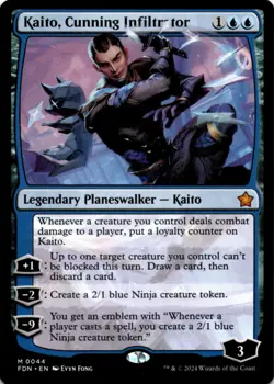MTG Kaito, Cunning Infiltrator Normal NM Foundations Magic 44 - Image 1