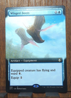 MTG Winged Boots (Extended Art) Commander: Adventures in the Forgotten Realms NM - Image 1