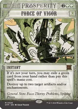x1 Force of Vigor M MTG Outlaws of Thunder Junction: Breaking News M/NM, English - Image 1