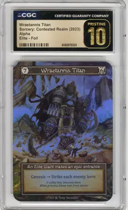 Sorcery: Contested Realm (Alpha), Wraetannis Titan (foil), CGC 10 Pristine - Image 1