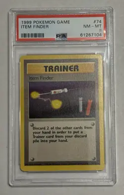 1999 Pokemon Item Finder 074/102 Base Set Regular PSA 8 - Image 1