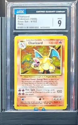 CGC 9 | CHARIZARD Holo 1999 Pokemon Base Set Unlimited w/ Authentic Guarantee - Image 4