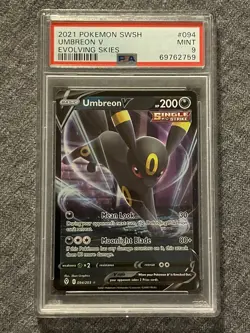 Pokemon Umbreon V Evolving Skies Ultra Rare #094 PSA 9 - Mint - Image 1