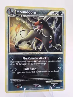 Pokemon TCG Houndoom Undaunted 5/90 Holo League Promo Cross Hatch Holo - Image 1