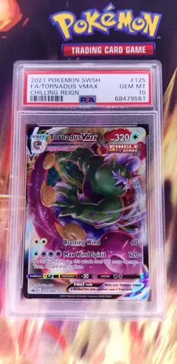 2021 Pokemon SWSH Chilling Reign FA Tornadus VMAX #125 PSA GEM MINT 10 - Image 1