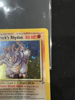 Pokemon Brock's Rhydon Gym Heroes 2/132 Holo Unlimited Holo Bleed Swirl Rare - Image 4