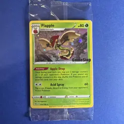 Pokemon: Rebal Clash - Flapple 022/192 - GameStop Stamp Promo Holo Rare SEALED - Image 1
