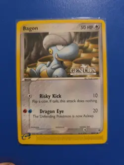 Pokemon EX "Dragon Series"-Bagon 50/97-GEN CON Black Star Promo Super Rare- NM+ - Image 1