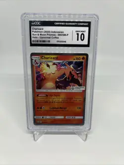 2020 Indonesian Exclusive Charizard Upnormal Coffee Holo 080/SM-P CGC 10 Pokemon - Image 1