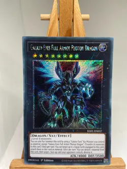 Galaxy-Eyes Full Armor Photon Dragon - Platinum Secret 1st RA01-EN037 NM YuGiOh - Image 1