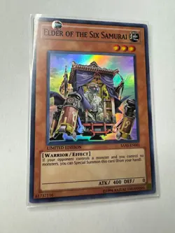 YUGIOH Elder of the Six Samurai Super Rare Ltd Edition SAAS-EN001 - Image 1