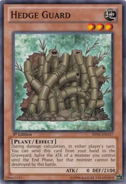 Yugioh - Hedge Guard (Starfoil Rare) (1st Edition) - BP01-EN157 P - Image 1