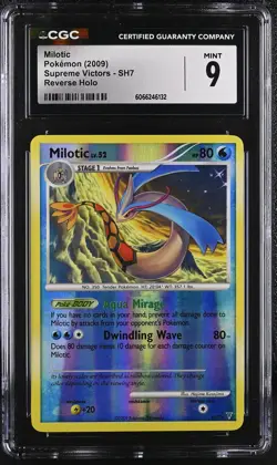 CGC 9 MINT Milotic 2009 Supreme Victors SH7 Reverse Holo Pokemon Card - Image 1