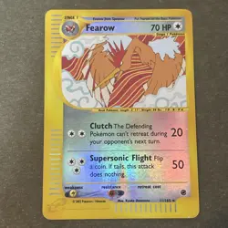 Fearow 11/165 Rare Pokemon Card TCG Reverse Holo E-Reader: Expedition Damaged - Image 1
